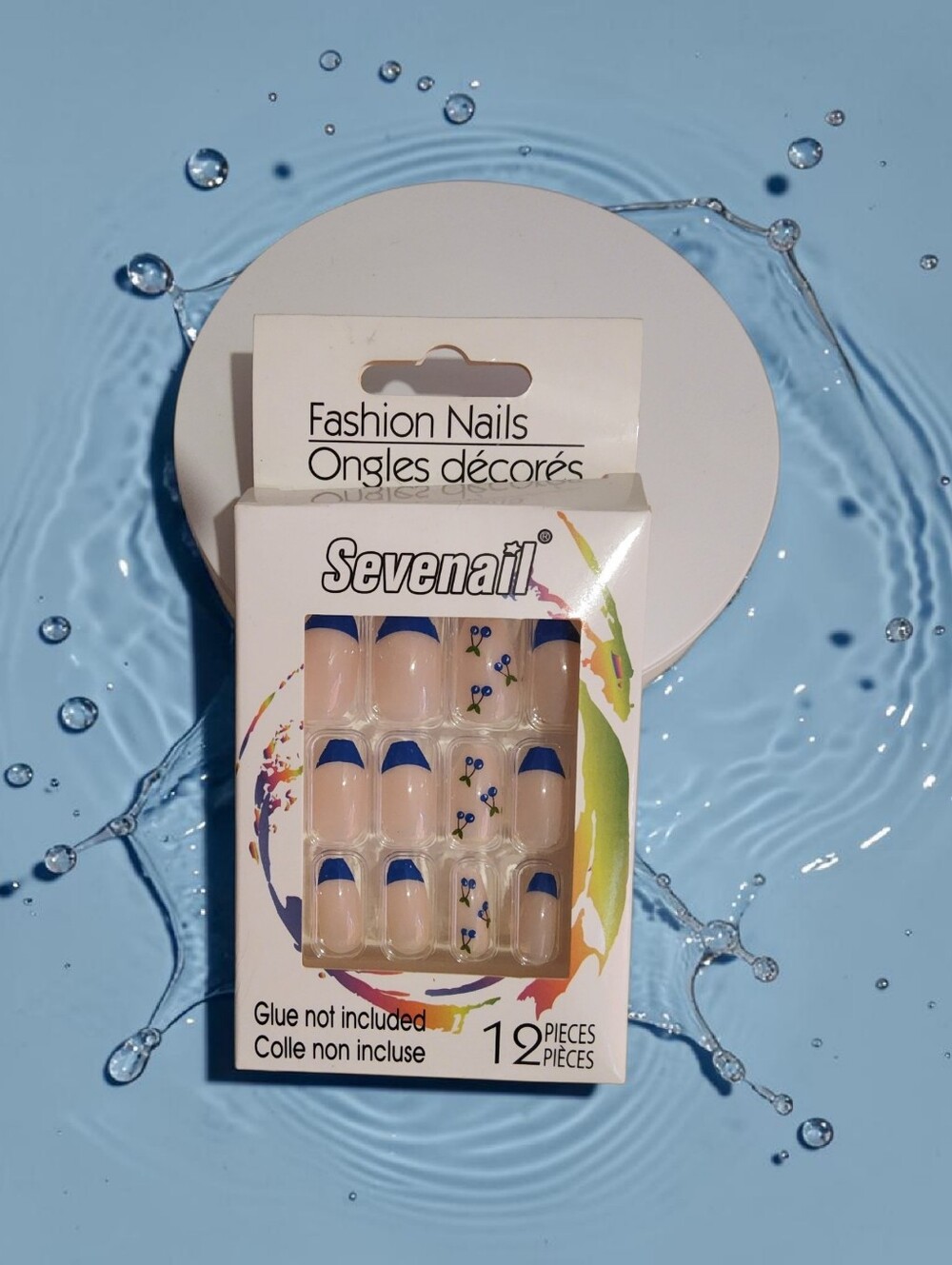 10 /$10 Sevenail Fashion Nails with Blue Tips